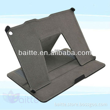 Hot selling leather case for ipad 5 quality PU/TPU/WOOD leather cover case for ipad 5